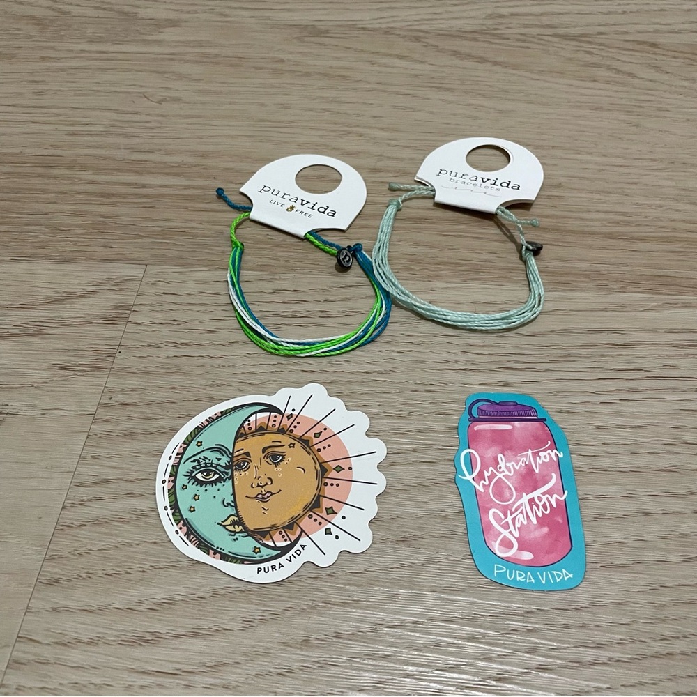 Pura Vida Blue Bracelets And Stickers